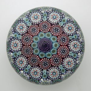 Concentric paperweight made in the old French style and is a one of one.