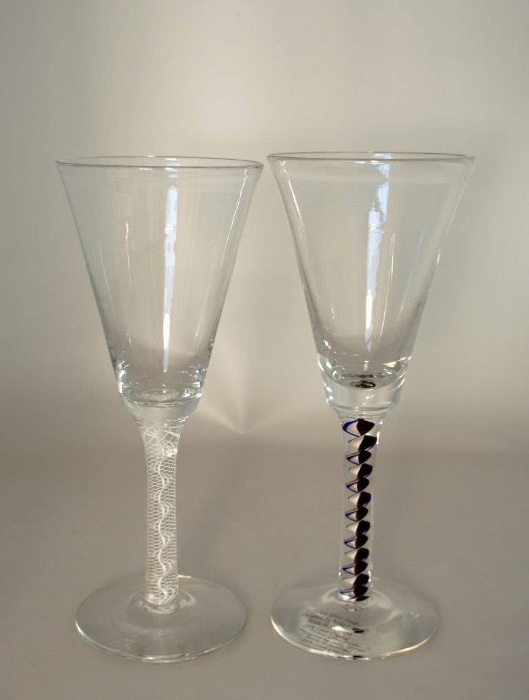 Reproduction 18th Century twisted stemmed drinking glasses